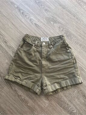 Y2K Vintage Limited Jeans Cuffed Jean Shorts Womens XS Olive High Rise